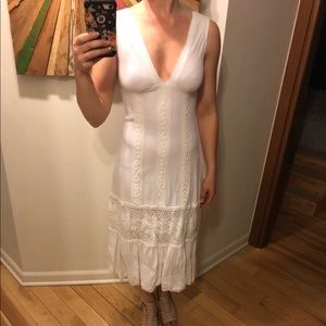 Gorgeous white boho Kenzie maxi with lace - Size 2